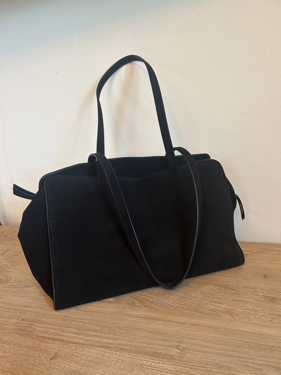 COS Handbags - COS Black Suede Shoulder Bag - Classic Everyday Shoulder Bag
